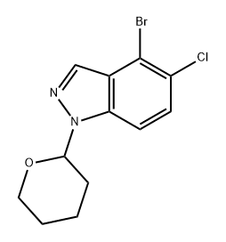 4-溴-5-氯-1-(四氢-2H-吡喃-2-基)-1H-吲唑 结构式