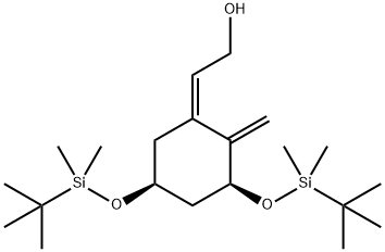 Ethanol, 2-[(3S,5S)-3,5-bis[[(1,1-dimethylethyl)dimethylsilyl]oxy]-2-methylenecyclohexylidene]-, (2Z)- 结构式