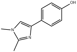 4-(1,2-二甲基-1H-咪唑-4-基)苯酚 结构式