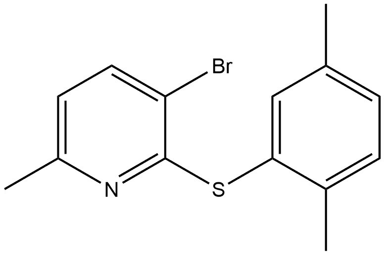 3-Bromo-2-[(2,5-dimethylphenyl)thio]-6-methylpyridine 结构式