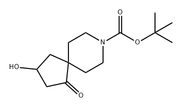 3-羟基-1-氧代-8-氮杂螺[4.5]癸烷-8-羧酸叔丁酯 结构式