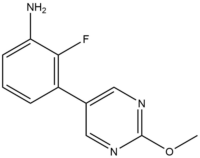 2-Fluoro-3-(2-methoxy-5-pyrimidinyl)benzenamine 结构式