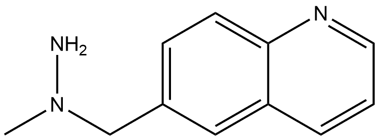 6-[(1-甲基肼基)甲基]喹啉 结构式