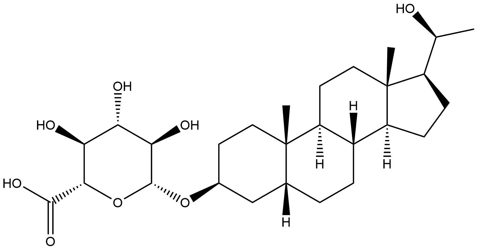 β-D-Glucopyranosiduronic acid, (3α,5α,20S)-20-hydroxypregnan-3-yl 结构式