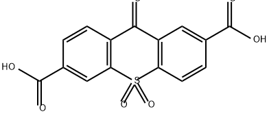 10,10-二氧化噻吨酮-2,6-二甲酸 结构式