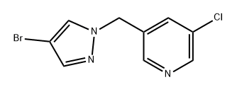 3-((4-溴-1H-吡唑-1-基)甲基)-5-氯吡啶 结构式