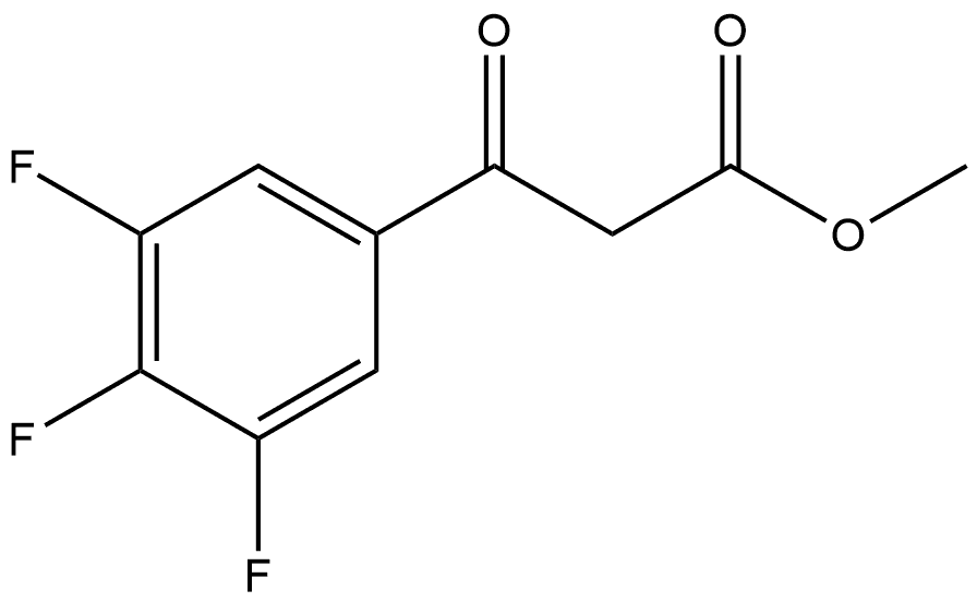 Methyl 3,4,5-trifluoro-β-oxobenzenepropanoate 结构式