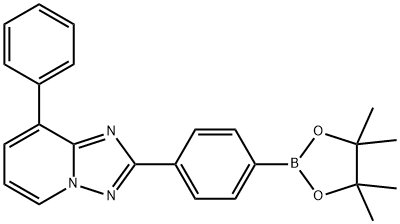 [1,2,4]Triazolo[1,5-a]pyridine, 8-phenyl-2-[4-(4,4,5,5-tetramethyl-1,3,2-dioxaborolan-2-yl)phenyl]- 结构式