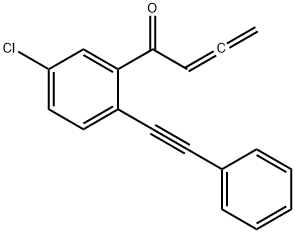 1-[5-氯-2-(2-苯乙炔基)苯基]-2,3-丁二烯-1-酮 结构式