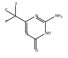 6-氨基-4-(三氟甲基)-1,3,5-三嗪-2(1H)-酮 结构式