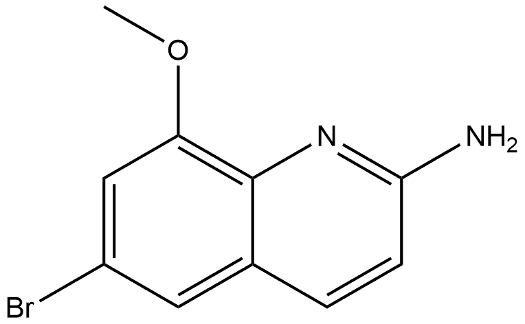6-溴-8-甲氧基喹啉-2-胺 结构式