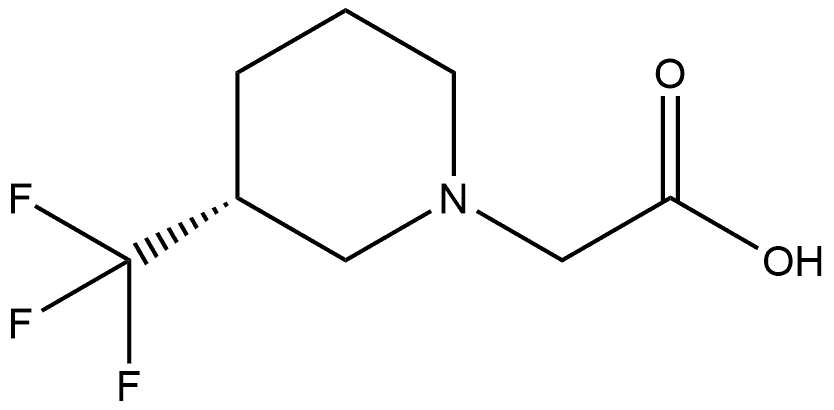 (R)-2-(3-(三氟甲基)哌啶-1-基)乙酸 结构式