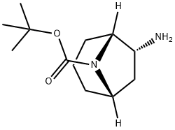 tert-butyl (1S,5R,6R)-rel-6-amino-8-azabicyclo[3.2.1]octane-8-carboxylate 结构式