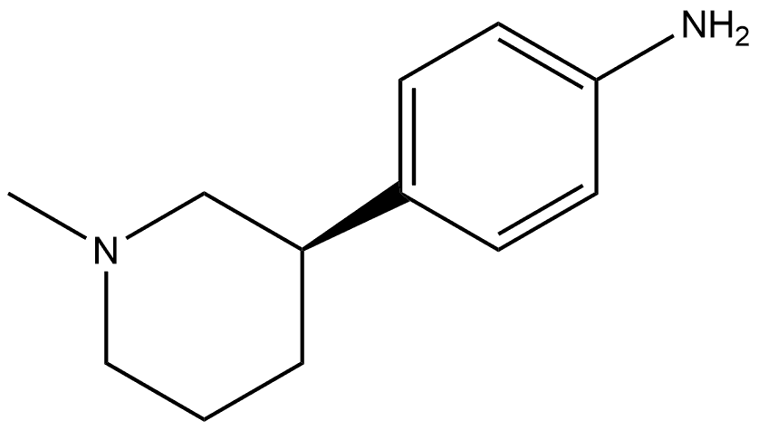 4-[(3R)-1-Methyl-3-piperidinyl]benzenamine 结构式