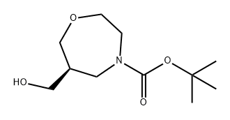 1,4-Oxazepine-4(5H)-carboxylic acid, tetrahydro-6-(hydroxymethyl)-, 1,1-dimethylethyl ester, (6S)- 结构式