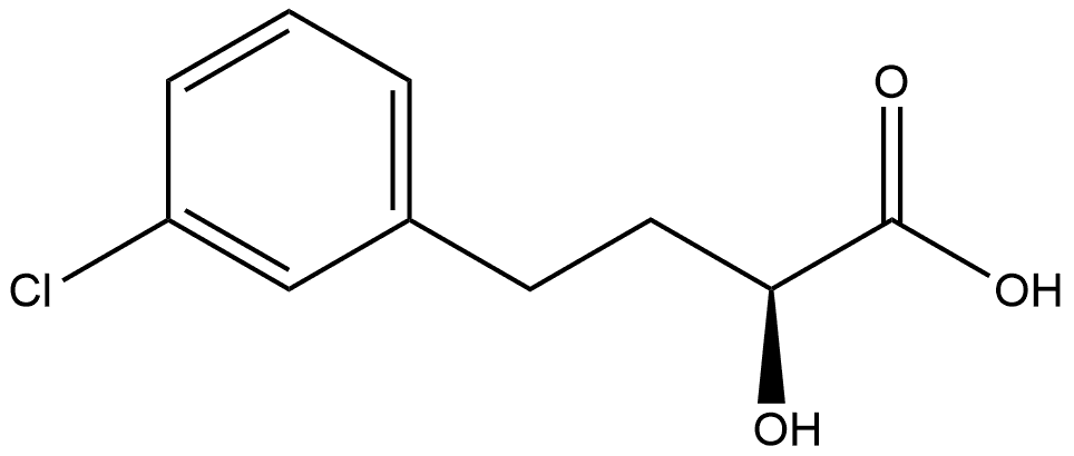(S)-4-(3-chlorophenyl)-2-hydroxybutanoic acid 结构式
