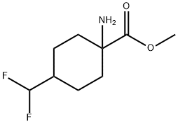 1-氨基-4-(二氟甲基)环己烷-1-甲酸甲酯 结构式