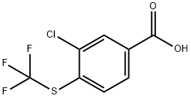 3-氯-4-((三氟甲基)硫代)苯甲酸 结构式