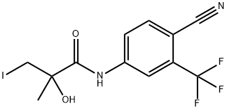 N-[4-Cyano-3-(trifluoromethyl)phenyl]-2-hydroxy-3-iodo-2-methylpropanamide 结构式