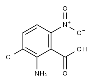 2-氨基-3-氯-6-硝基苯甲酸 结构式