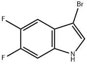 1H-Indole, 3-bromo-5,6-difluoro- 结构式
