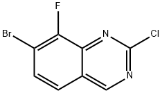 7-溴-2-氯-8-氟喹唑啉 结构式