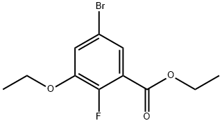 Ethyl 5-bromo-3-ethoxy-2-fluorobenzoate 结构式