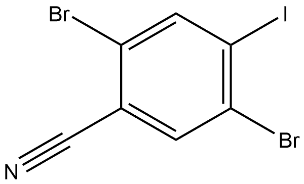 2,5-Dibromo-4-iodobenzonitrile 结构式