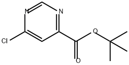 4-Pyrimidinecarboxylic acid, 6-chloro-, 1,1-dimethylethyl ester 结构式