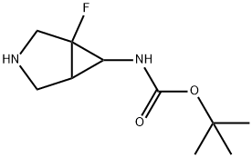 (1-氟-3-氮杂双环[3.1.0]己烷-6-基)氨基甲酸叔丁酯 结构式