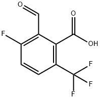 3-Fluoro-2-formyl-6-(trifluoromethyl)benzoic acid 结构式