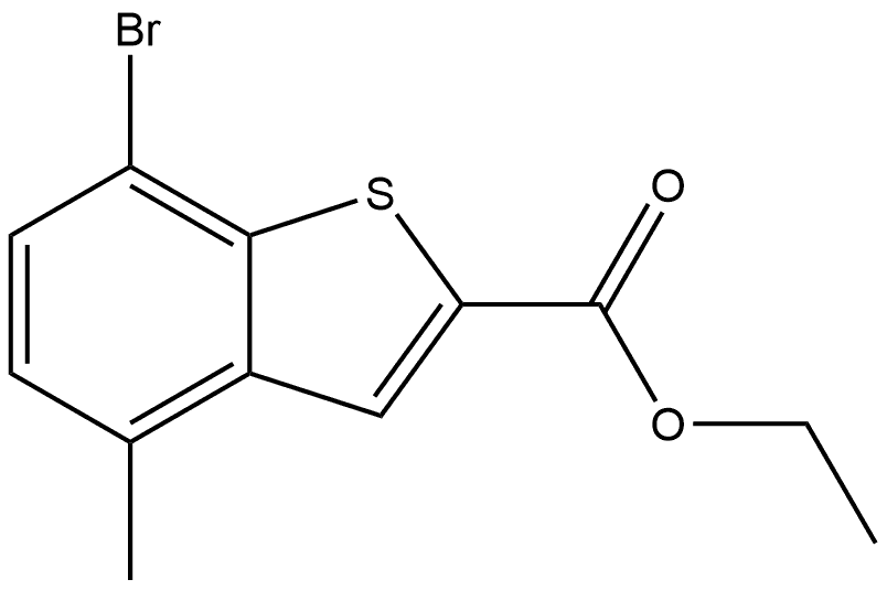 Ethyl 7-bromo-4-methylbenzo[b]thiophene-2-carboxylate 结构式