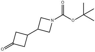 3-(3-氧代环丁基)氮杂环丁烷-1-羧酸叔丁酯 结构式