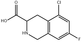 3-Isoquinolinecarboxylic acid, 5-chloro-7-fluoro-1,2,3,4-tetrahydro- 结构式
