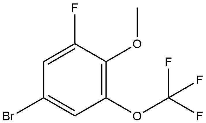 5-Bromo-1-fluoro-2-methoxy-3-(trifluoromethoxy)benzene 结构式