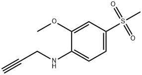 2-甲氧基-4-(甲基磺酰基)-N-(丙-2-炔-1-基)苯胺 结构式