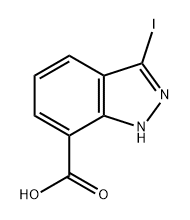 3-碘-1H-吲唑-7-羧酸 结构式