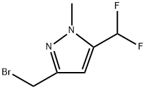 3-(溴甲基)-5-(二氟甲基)-1-甲基-1H吡唑 结构式