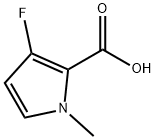 1H-Pyrrole-2-carboxylic acid, 3-fluoro-1-methyl- 结构式