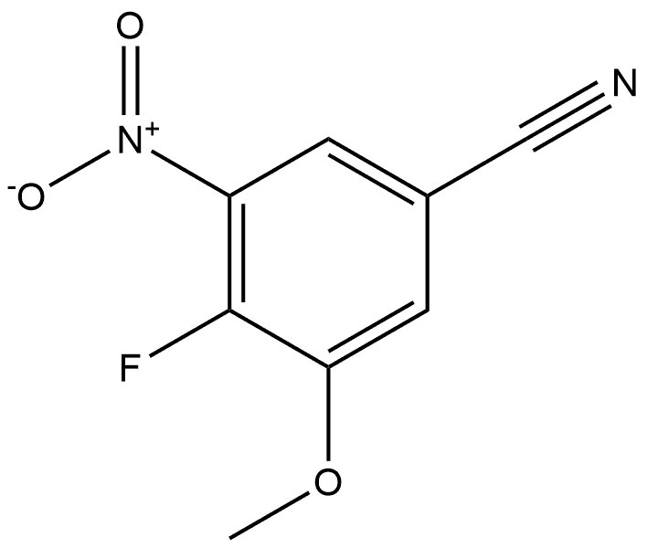 4-fluoro-3-methoxy-5-nitrobenzonitrile 结构式