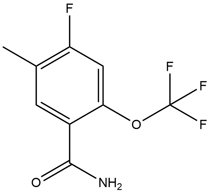 4-Fluoro-5-methyl-2-(trifluoromethoxy)benzamide 结构式