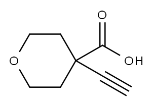 4-乙炔基四氢-2H-吡喃-4-羧酸 结构式