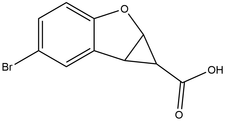 5-溴-1A,6B-二氢-1H-环丙基苯并呋喃-1-羧酸 结构式