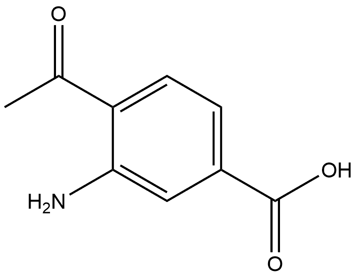 4-乙酰基-3-氨基苯甲酸 结构式