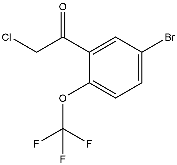 1-[5-溴-2-(三氟甲氧基)苯基]-2-氯乙酮 结构式