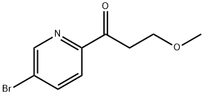 1-(5-溴吡啶-2-基)-3-甲氧基丙-1-酮 结构式