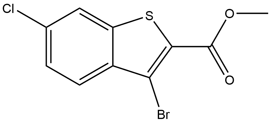 3-溴-6-氯苯并[B]噻吩-2-羧酸甲酯 结构式