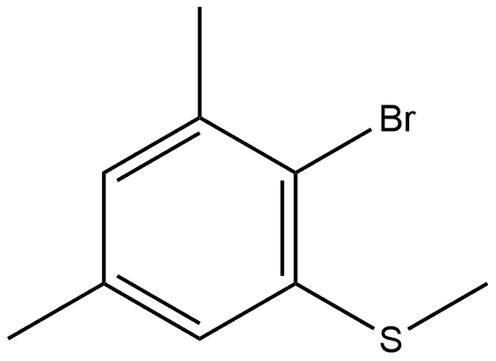 2-Bromo-1,5-dimethyl-3-(methylthio)benzene 结构式