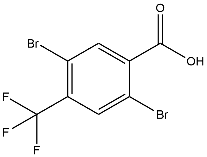 2,5-dibromo-4-(trifluoromethyl)benzoic acid 结构式