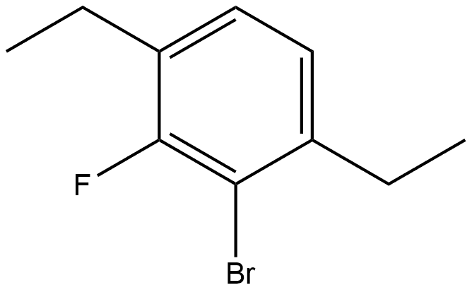 2-Bromo-1,4-diethyl-3-fluorobenzene 结构式